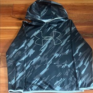 Under Armour Black & Gray Camo Pullover Hoodie